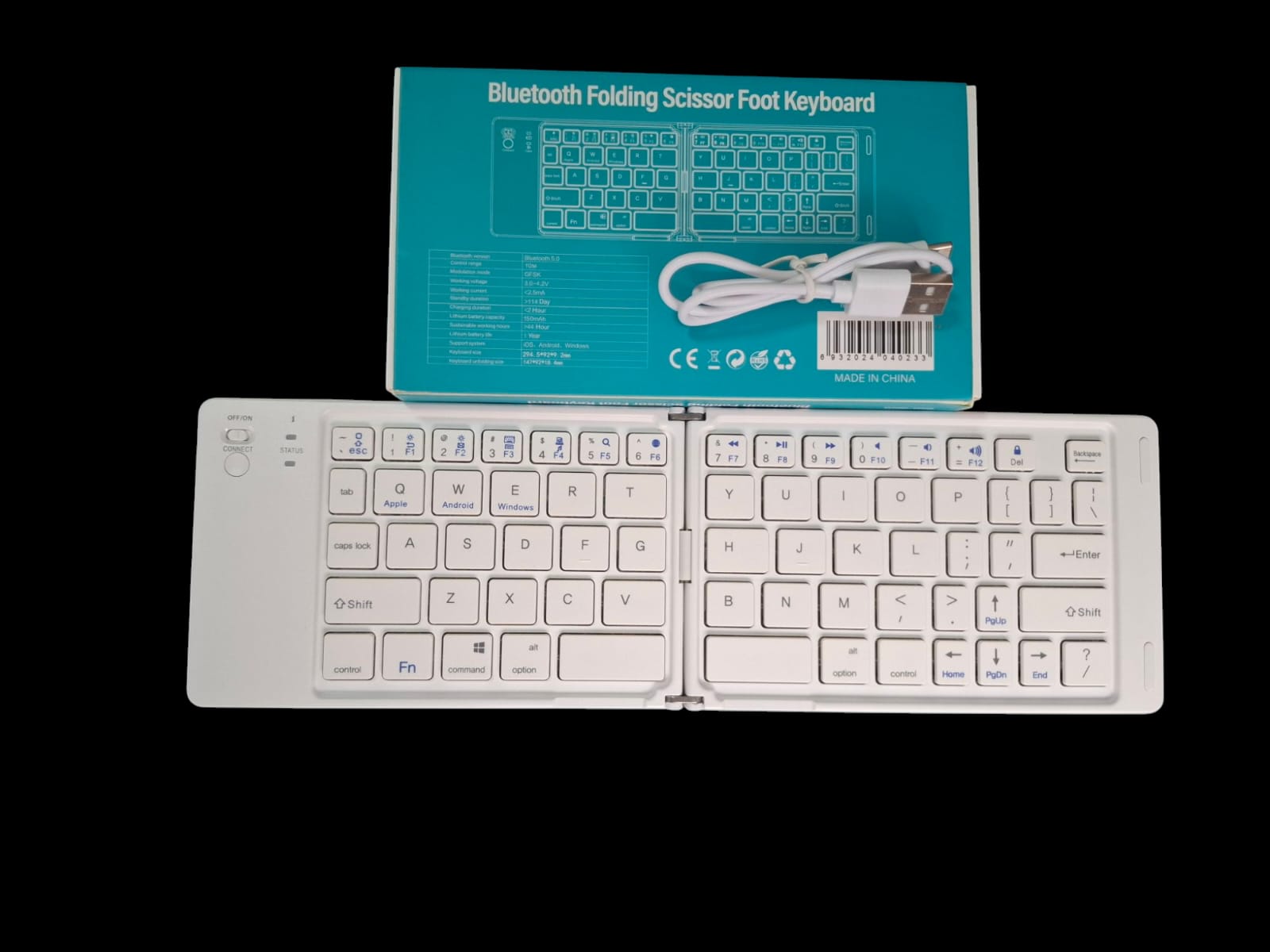 Miniatura 3 de Teclado  Plegable Bluetooth Blanco
